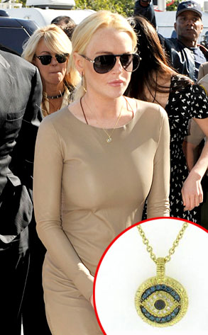 Lindsay Lohan, Evil Eye Necklace Lindsay Lohan, Evil Eye Necklace